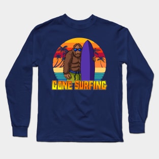 Bigfoot Gone Surfing Long Sleeve T-Shirt